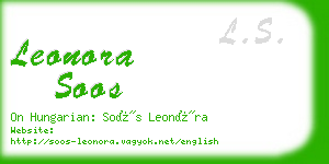 leonora soos business card